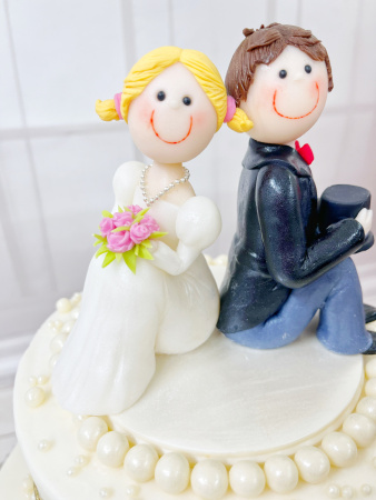 Торт "Свадебный" со свадебной композицией 03