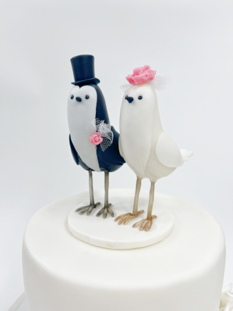 Торт "Свадебный" с птицами 02