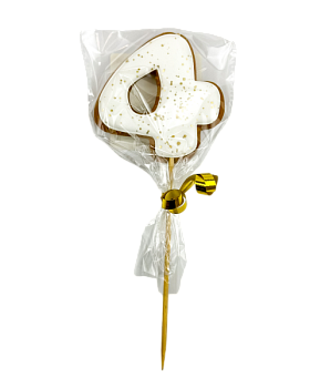 Цифра № 4 Белая  01