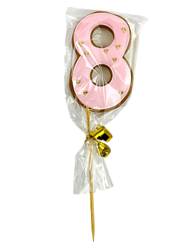 Цифра № 8 Розовая 01