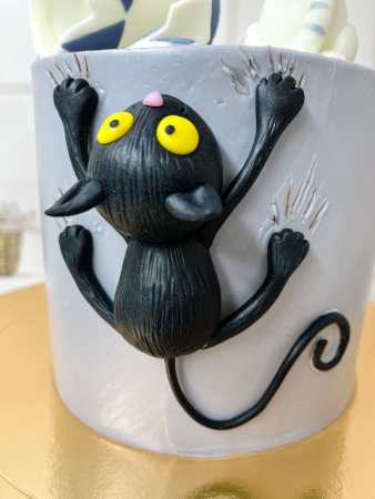 Торт "Кошки с чашкой" 02