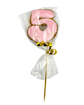 Цифра № 5 Розовая 01