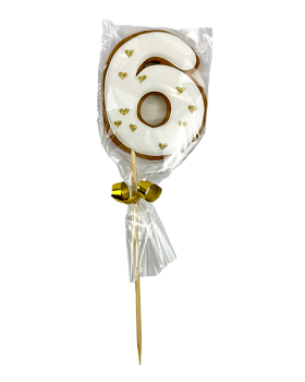 Цифра № 6 Белая  01