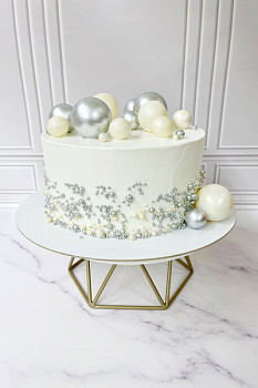 Торт "Праздничный" с жемчугом 01