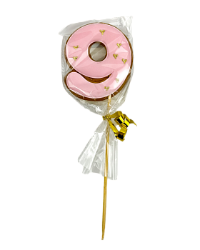 Цифра № 9 Розовая 01