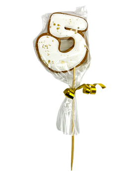 Цифра № 5 Белая  01