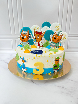 Торт "Три кота" с леденцами 01