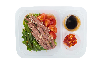 Салат с говядиной су-вид и фунчозой 01