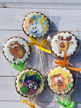 Пряники с героями мультфильмов "Смешарики" 01