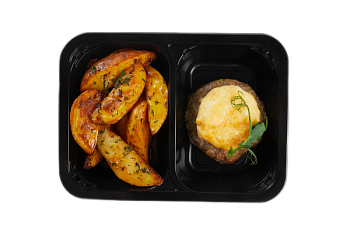 Бифштекс говяжий с сыром с картофелем запеченным 01