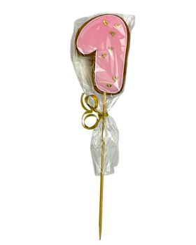 Цифра № 1 Розовая 01