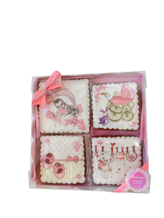 Набор пряников "C рождением дочки" 01