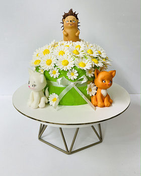 Торт "Звери на поляне" 01