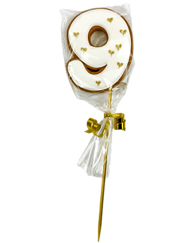 Цифра № 9 Белая  01