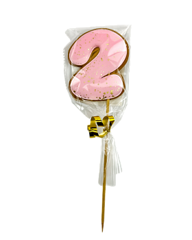 Цифра № 2 Розовая 01