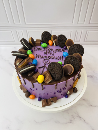 Торт "На 10 лет" с печеньем 02